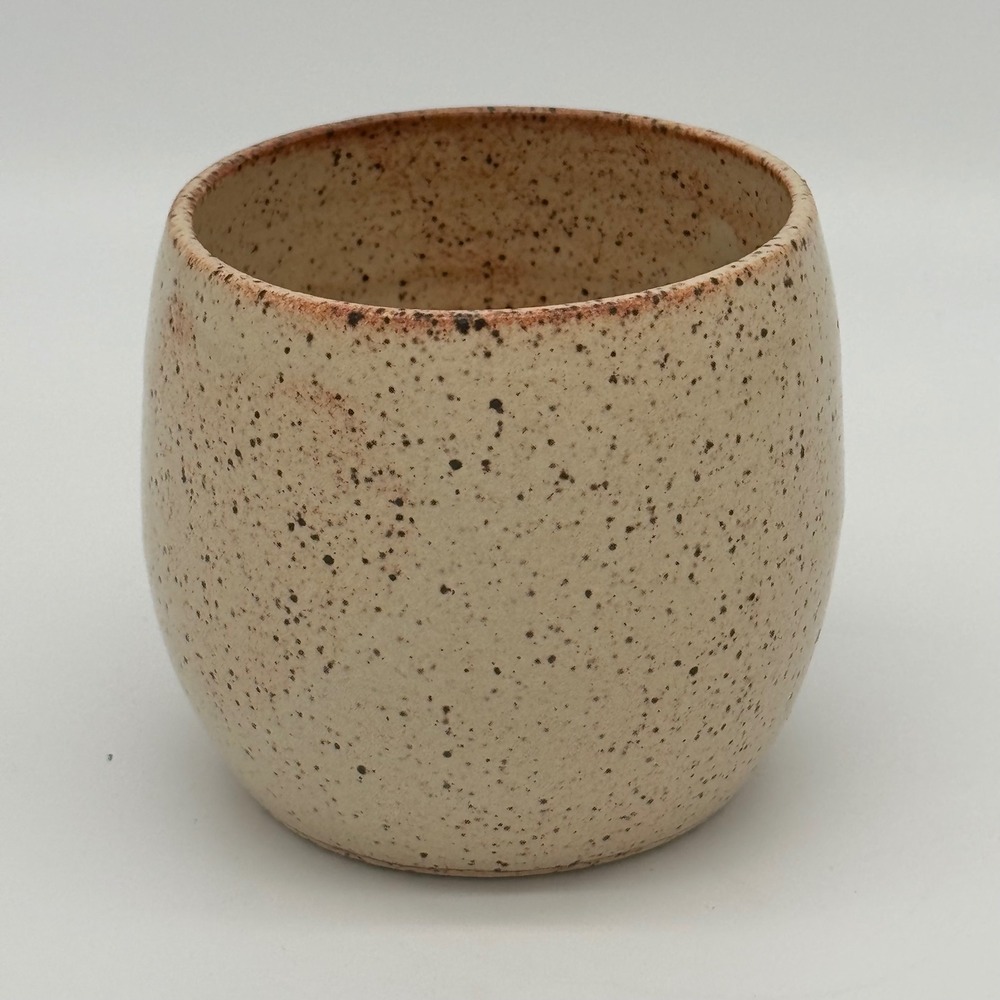 Pottery by Michelle Speckled Planter Blush Ombre Signed Studio Ceramic 3x3
